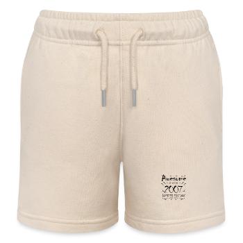 2007 - Vintage 2007 - Fantastic since 2007 - Kids Organic Sweat Shorts by Stanley/Stella - soft Ecru - Front