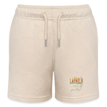 ich brauche Lächeln wie Luft zum Atmen - positiv - Kinder Organic Joggingshorts Mini Bolter von Stanley/Stella - Natur - Vorne