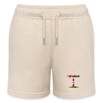 J’aime Amrum - Short de jogging enfant bio Stanley/Stella - écru doux - Devant