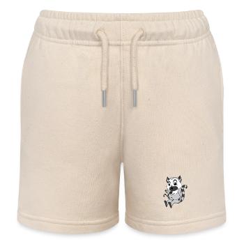 Familie Schwangerschaft - Lemur mit Baby - Lemur - Kinder Organic Joggingshorts Mini Bolter von Stanley/Stella - Natur - Vorne