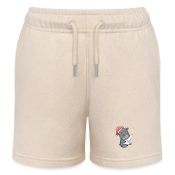 Âne Noël Sommeil Sommeil Sommeil Sommeil - Short de jogging enfant bio Stanley/Stella - écru doux - Devant