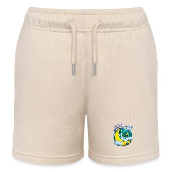 6th birthday 6 years young astronaut universe - Kids Organic Sweat Shorts by Stanley/Stella - soft Ecru - Front