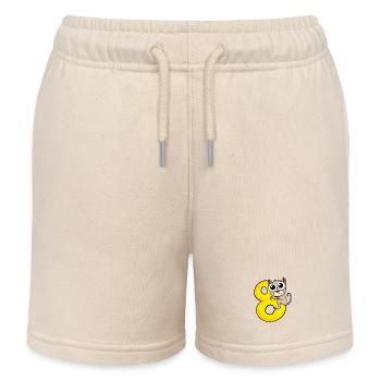 8 Jahre alt - 8. Geburtstag mit Tier Motiv - Kinder Organic Joggingshorts Mini Bolter von Stanley/Stella - Natur - Vorne