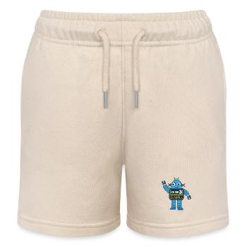 kleiner Roboter, dritter Geburtstag, 3 Jahre - Kinder Organic Joggingshorts Mini Bolter von Stanley/Stella - Natur - Vorne