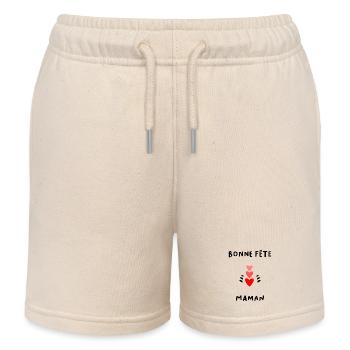 BONNE FÊTE MAMAN,MAMAN,FÊTE DES MÈRES,JE T'AIME - Short de jogging enfant bio Stanley/Stella - écru doux - Devant