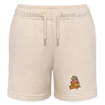 Capybara pile capybara - Kids Organic Sweat Shorts by Stanley/Stella - soft Ecru - Front