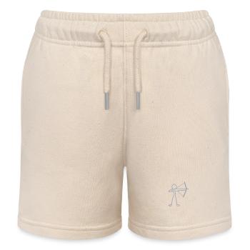 Strichmännchen Bogen Bogenschießen Bogenschütze - Kinder Organic Joggingshorts Mini Bolter von Stanley/Stella - Natur - Vorne