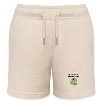 Mother's Day - First Mother's Day Gift - Kids Organic Sweat Shorts by Stanley/Stella - soft Ecru - Front