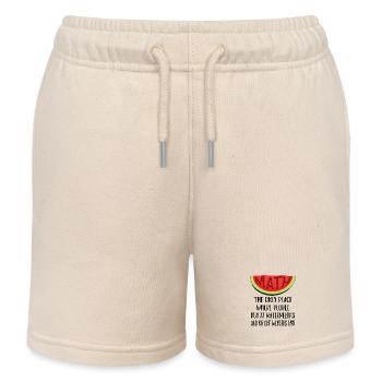 Mathematics and watermelons - Kids Organic Sweat Shorts by Stanley/Stella - soft Ecru - Front