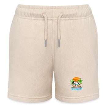 Vache sur la plage - Short de jogging enfant bio Stanley/Stella - écru doux - Devant