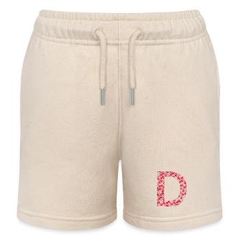 Buchstabe D - Kiss T-Shirt - Kinder Organic Joggingshorts Mini Bolter von Stanley/Stella - Natur - Vorne