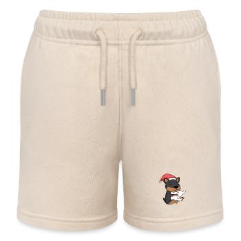 Pinscher Hund Tier Weihnachten - Kinder Organic Joggingshorts Mini Bolter von Stanley/Stella - Natur - Vorne