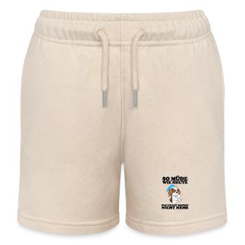Müde Spruch Verschlafen Schlafen Ausschlafen Faul - Kinder Organic Joggingshorts Mini Bolter von Stanley/Stella - Natur - Vorne