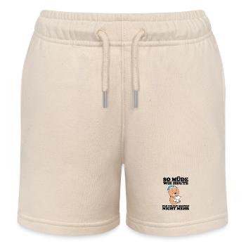 Müde Spruch Verschlafen Schlafen Ausschlafen Faul - Kinder Organic Joggingshorts Mini Bolter von Stanley/Stella - Natur - Vorne