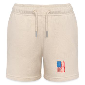 Klarinette 4. Juli USA - Kinder Organic Joggingshorts Mini Bolter von Stanley/Stella - Natur - Vorne