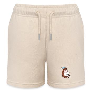 Ochse mit Kissen und Schlafmütze - Kinder Organic Joggingshorts Mini Bolter von Stanley/Stella - Natur - Vorne