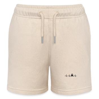 Eisenbahn Herzlinie - Kinder Organic Joggingshorts Mini Bolter von Stanley/Stella - Natur - Vorne