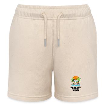 Urlaub Ferien Frei Kuh - Kinder Organic Joggingshorts Mini Bolter von Stanley/Stella - Natur - Vorne