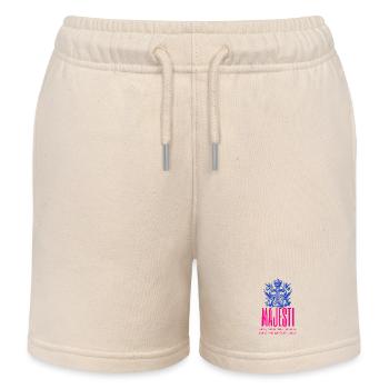 Majestic Bible Quote on Design - Kids Organic Sweat Shorts by Stanley/Stella - soft Ecru - Front