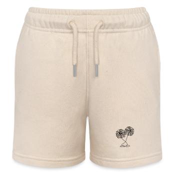 Pompons pom-pom girl - Short de jogging enfant bio Stanley/Stella - écru doux - Devant