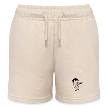 Small Ukulelist - Kids Organic Sweat Shorts by Stanley/Stella - soft Ecru - Front