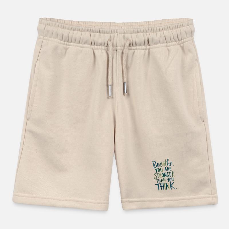 Inspiring message for inner strength Kids Organic Sweat Shorts by Stanley/Stella