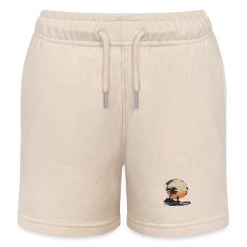 Fischen Grafik - Kinder Organic Joggingshorts Mini Bolter von Stanley/Stella - Natur - Vorne