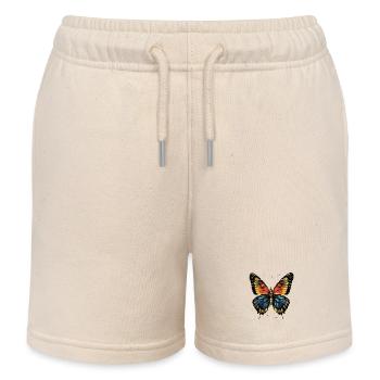 Butterfly Wings Colorful Butterfly Butterflies - Kids Organic Sweat Shorts by Stanley/Stella - soft Ecru - Front