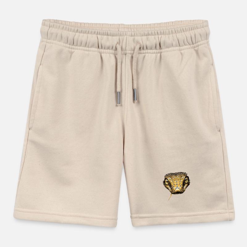 Snake Python Cobra Mamba Rattlesnake Snake Kids Organic Sweat Shorts by Stanley/Stella