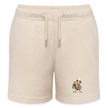 Poulet Coq Cuisinier Cuisiniers Cuisinier Arts culinaires Cuisinier loisir - Short de jogging enfant bio Stanley/Stella - écru doux - Devant
