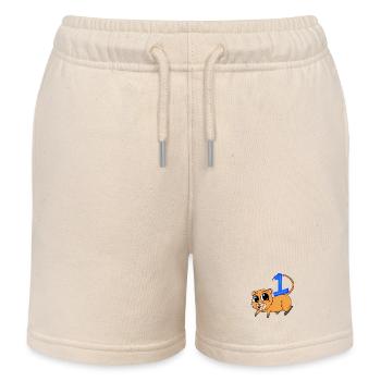 Zahl 1 Nummer Eins - Quokka Motiv - Kinder Organic Joggingshorts Mini Bolter von Stanley/Stella - Natur - Vorne