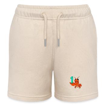 Zahl 1 Nummer Eins - Hummer Motiv - Kinder Organic Joggingshorts Mini Bolter von Stanley/Stella - Natur - Vorne