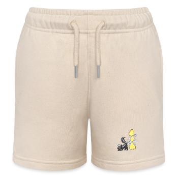 Zahl 1 Nummer Eins - Stinktier Motiv - Kinder Organic Joggingshorts Mini Bolter von Stanley/Stella - Natur - Vorne