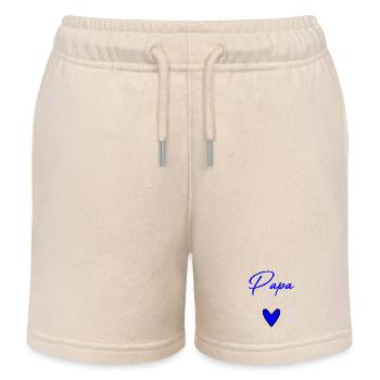 PAPA. VATERTAG. FROHER VATERTAG. ALLES GUTE ZUM GEBURTSTAG. - Kinder Organic Joggingshorts Mini Bolter von Stanley/Stella - Natur - Vorne