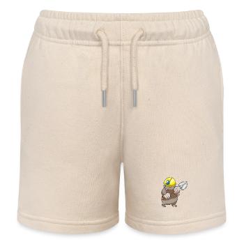 Mineur de taupe Exploitation minière à la pelle - Short de jogging enfant bio Stanley/Stella - écru doux - Devant