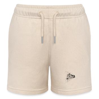 Lokomotive Grafik - Kinder Organic Joggingshorts Mini Bolter von Stanley/Stella - Natur - Vorne