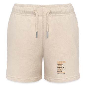 Success Notes - Kids Organic Sweat Shorts by Stanley/Stella - soft Ecru - Front