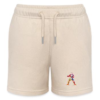 Kickboxer style dessin animé - Short de jogging enfant bio Stanley/Stella - écru doux - Devant