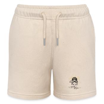 Glitter confetti saying - Kids Organic Sweat Shorts by Stanley/Stella - soft Ecru - Front