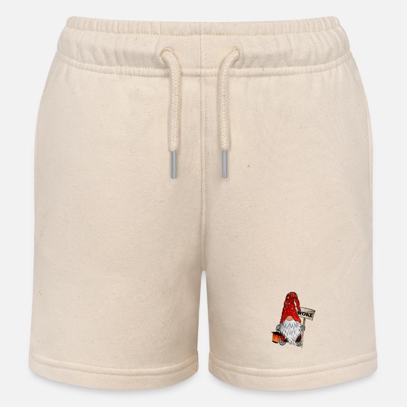 WOKE Gnome Gnome Noël - Short de jogging enfant bio Stanley/Stella - écru doux