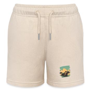 Nilpferd Retro - Kinder Organic Joggingshorts Mini Bolter von Stanley/Stella - Natur - Vorne
