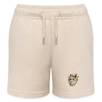 Totenkopf Golden mit Headset und Krone - Kinder Organic Joggingshorts Mini Bolter von Stanley/Stella - Natur - Vorne