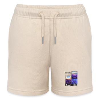 Lavendel Lavandula Natur Provence Botanik Geschenk - Kinder Organic Joggingshorts Mini Bolter von Stanley/Stella - Natur - Vorne