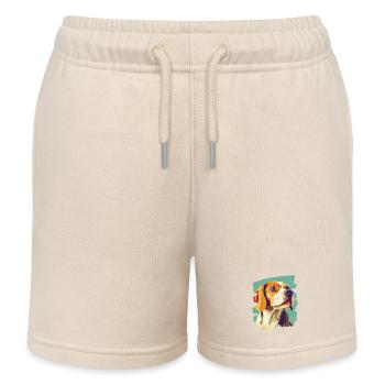 Beagle - Kids Organic Sweat Shorts by Stanley/Stella - soft Ecru - Front