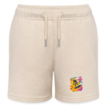Surfeur Surf Planche de surf Surf - Short de jogging enfant bio Stanley/Stella - écru doux - Devant