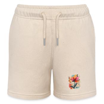 Printemps Printemps Début Fleur Fleurs - Short de jogging enfant bio Stanley/Stella - écru doux - Devant
