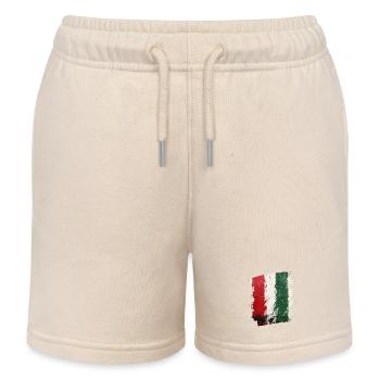 Italian flag Italy - Kids Organic Sweat Shorts by Stanley/Stella - soft Ecru - Front