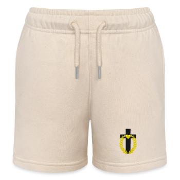 Croix Jésus Croix Cœur Cœur Messie - Short de jogging enfant bio Stanley/Stella - écru doux - Devant