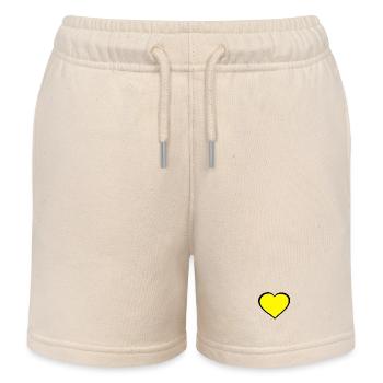 Herz Herzen Freundschaft - Kinder Organic Joggingshorts Mini Bolter von Stanley/Stella - Natur - Vorne