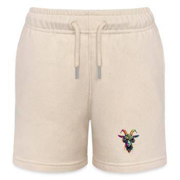 Goat Domestic Goat Capricorn Goat Goat Cute Goats - Kids Organic Sweat Shorts by Stanley/Stella - soft Ecru - Front